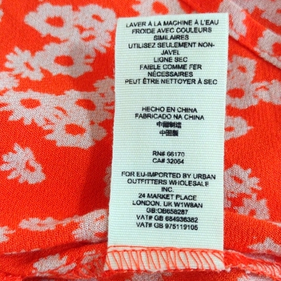 Free People Orange Floral Like You Best Baby Doll Mini Swing Dress Size S - Picture 4 of 11